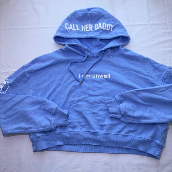 Call Her Daddy Barstool Chicks Daddy Gang Alex Cooper Cropped Hoodie Size M - Picture 1 of 10